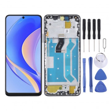 Ecran LCD + Vitre tactile avec châssis pour Huawei Nova Y90 Noir + Outils