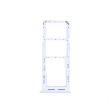 Tiroir Double SIM + SD pour Samsung Galaxy A04s A047 Double Carte Blanc