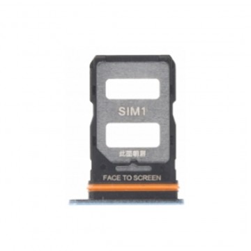 Tiroir Double SIM Premium pour Xiaomi 12T / 12T Pro Bleu
