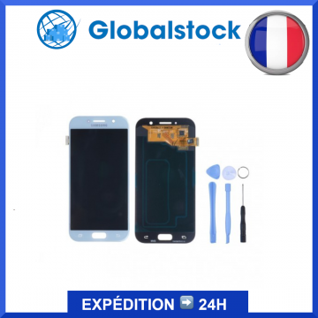 Ecran LCD + Vitre tactile pour Samsung Galaxy A5 2017 (A520) Bleu TFT+ outils