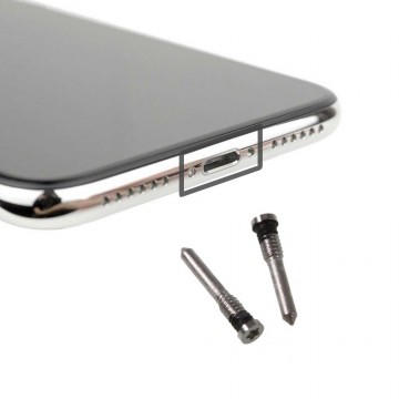 Vis inférieure pour iPhone X/XR/XS/XS Max/11 Pro/11 Pro Max/12 Mini/12 Pro Max/12 Pro(2 Pieces)