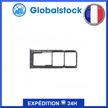 Tiroir Double Sim + SD pour Samsung Galaxy A7 2018 (A750F) Noir