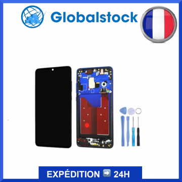 Ecran LCD + Vitre Tactile sur chassis pour Huawei Mate 20 Twilight + outils