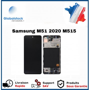 Ecran LCD + Vitre Tactile sur chassis pour Samsung Galaxy M51 2020 + Outils