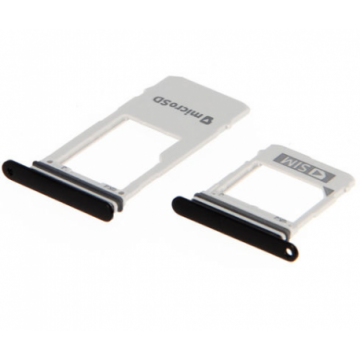 Tiroir SIM + SD pour Samsung Galaxy A8 2018 (A530F) Noir