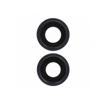 Lentille en verre caméra arrière pour iPhone 14/14 Plus Noir 2pcs in one set