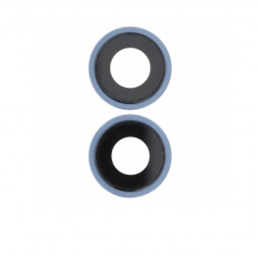 Lentille en verre caméra arrière pour iPhone 14/14 Plus Bleu 2pcs in one set