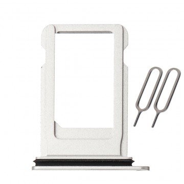 Tiroir carte sim avec anneau en caoutchou étanche pour iPhone 8/SE 2020/SE 2022 Simple sim Blanc