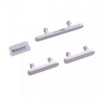 Pack bouton latéral Power Volume Mute (silencieux) pour iPhone 14/14 Plus Blanc
