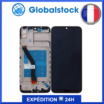 Ecran LCD + Vitre tactile sur châssis pour Huawei Y6 2019 Noir + Outils
