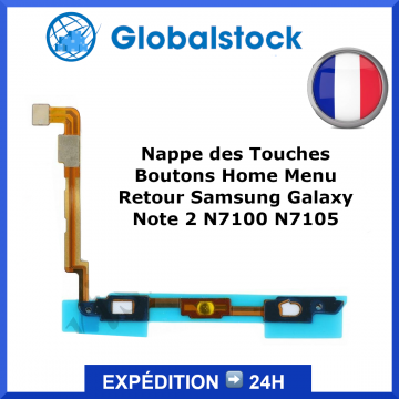 Nappe des Touches Boutons Menu pour Samsung Galaxy Note 2 N7100 N7105