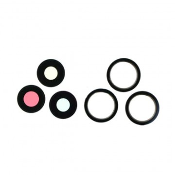 Lentille en verre caméra arrière pour iPhone 12 Pro 6pcs in one set Noir