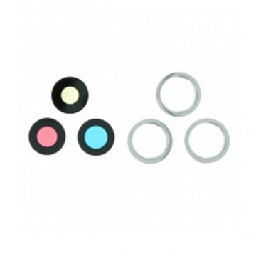 Lentille en verre caméra arrière pour iPhone 12 Pro Argent 6pcs in one se