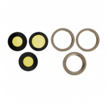 Lentille en verre caméra arrière pour iPhone 12 Pro 6pcs in one set Or