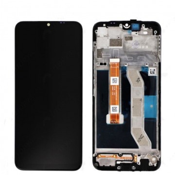 Ecran LCD + Vitre tactile sur châssis pour Realme Narzo 50A Prime Noir + Outils