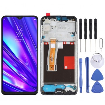 Ecran LCD + Vitre tactile sur châssis pour Realme 5 Pro Noir + Outils