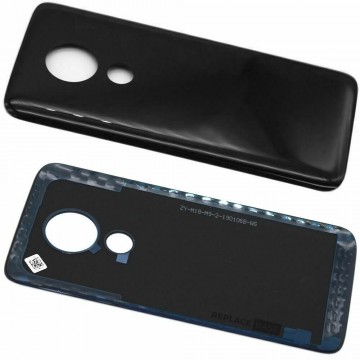 Vitre arrière (cache batterie) avec adhésif pour Motorola Moto G7 Power Noir