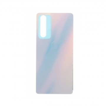 Vitre arrière (cache batterie) avec adhésif pour Motorola Edge 20 Blanc