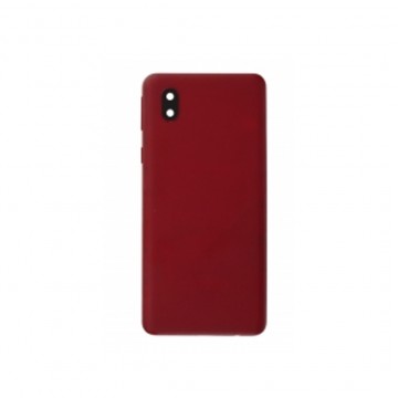 Vitre arrière pour Samsung Galaxy A01 Core Rouge avec lentille caméra