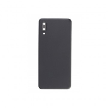 Vitre arrière pour Samsung Galaxy A02 Noir avec lentille caméra