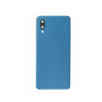 Vitre arrière pour Samsung Galaxy A02 Bleu avec lentille caméra