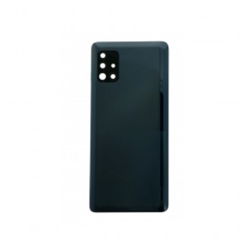 Vitre arrière pour Samsung Galaxy A51 5G Noir avec lentille caméra