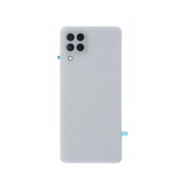 Vitre arrière pour Samsung Galaxy A22 (4G) Blanc avec lentille caméra