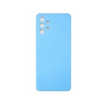 Vitre arrière (cache batterie) avec Adhésif pour Samsung Galaxy A32 5G Bleu + Logo