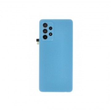 Vitre arrière pour Samsung Galaxy A52 A525 A52 5G Bleu avec lentille caméra