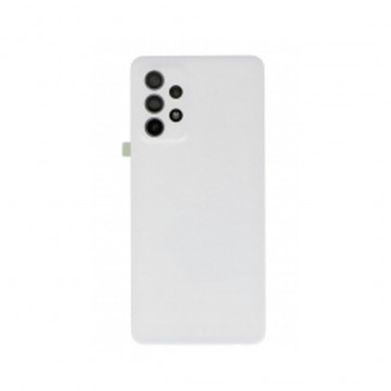 Vitre arrière pour Samsung Galaxy A52 A525 A52 5G A52s 5G A528 Blanc avec lentille caméra