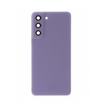 Vitre arrière pour Samsung Galaxy S21 FE 5G G990 Violet avec lentille caméra
