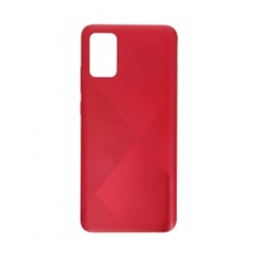 Vitre arrière (cache batterie) pour Samsung Galaxy A02s A025U 166mm Rouge + Logo