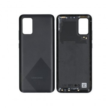 Vitre arrière (cache batterie) pour Samsung Galaxy A03s A037 A037U Noir + Logo