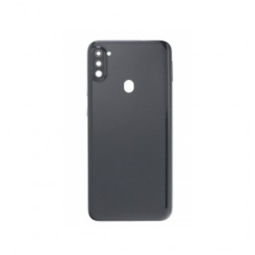 Vitre arrière pour Samsung Galaxy A11 A115U Noir avec lentille caméra