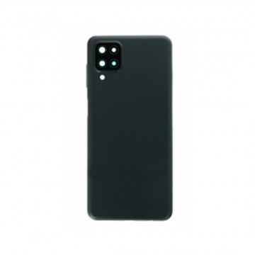 Vitre arrière pour Samsung Galaxy A12 A12 Nacho A12s A127 Noir avec lentille caméra