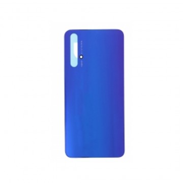 Vitre arrière (cache batterie) avec adhésif pour Huawei Honor 20 Bleu + Logo