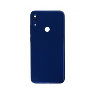 Vitre arrière avec Trou d'empreinte digitale pour Huawei Honor 8A 2019 Bleu + Logo