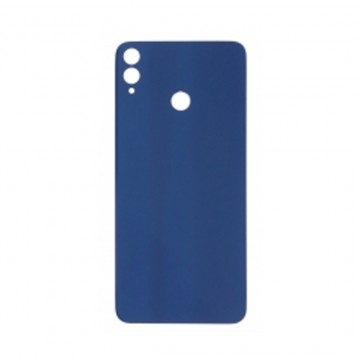 Vitre arrière (cache batterie) avec adhésif pour Huawei Honor 8X Bleu + Logo