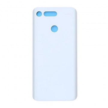 Vitre arrière (cache batterie) avec adhésif pour Huawei Honor View 20 Blanc + Logo