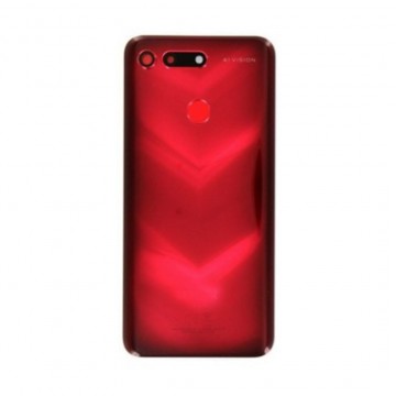 Vitre arrière pour Huawei Honor View 20 Rouge avec lentille caméra