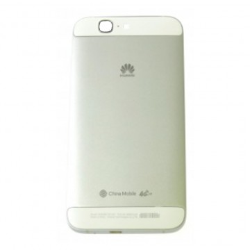 Vitre arrière (cache batterie) pour Huawei Ascend G7 Blanc + Logo