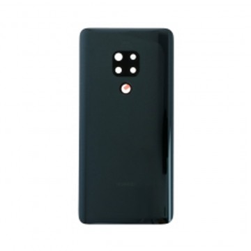 Vitre arrière pour Huawei Mate 20 Noir avec lentille caméra