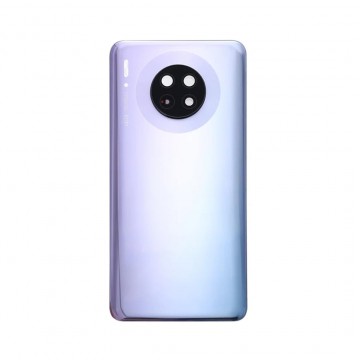 Vitre arrière pour Huawei Mate 30 spacial Argent avec lentille caméra
