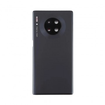 Vitre arrière (cache batterie) avec Lentille camera pour Huawei Mate 30 Noir + Logo