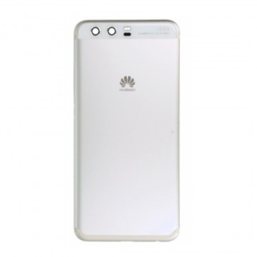 Vitre arrière (cache batterie) pour Huawei P10 Blanc + Logo
