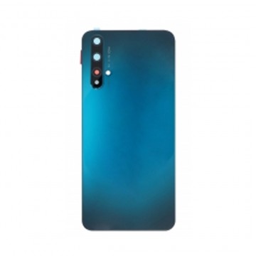 Vitre arrière avec Adhésif + Lentille camera + support pour Huawei Honor 20 Vert + Logo