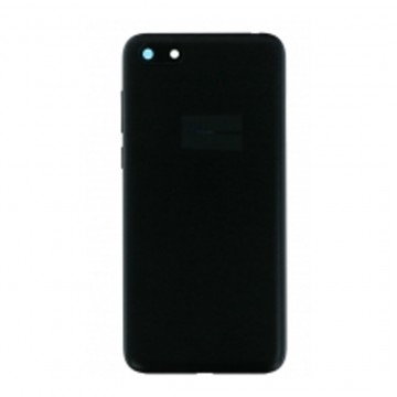 Vitre arrière avec Lentille camera + support pour Huawei Honor 7s Noir + Logo