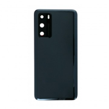 Vitre arrière pour Huawei P40 Noir avec lentille caméra