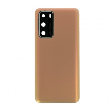 Vitre arrière pour Huawei P40 Or avec lentille caméra