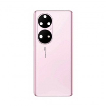 Vitre arrière avec Adhésif + Lentille camera + support pour Huawei P50 Pro Rose + Logo